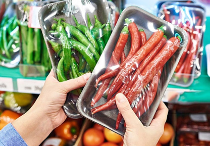 What are the food cling film commonly used in supermarkets?